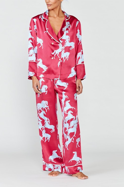 Best Womens pyjamas Hesper Fox, Printed Silk Pyjamas, WAS £350 NOW £245