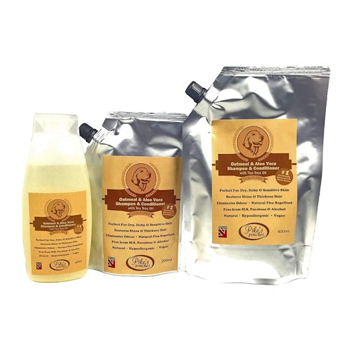 Pike's Pouches Oatmeal & Aloe Vera Dog Shampoo & Conditioner