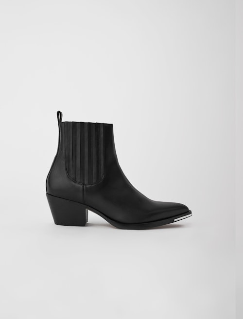 Maje, Western-Style Ankle Boots In Leather, £379