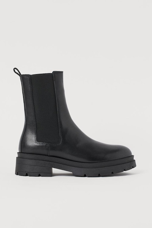 H&M, Leather Chelsea Boots, £69.99