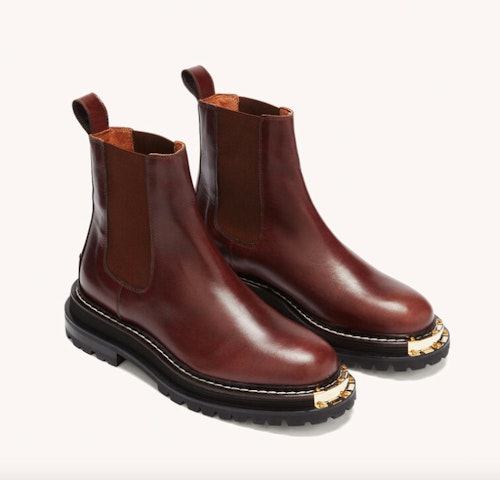 Sandro, Leather Boots With Notched Sole, £389