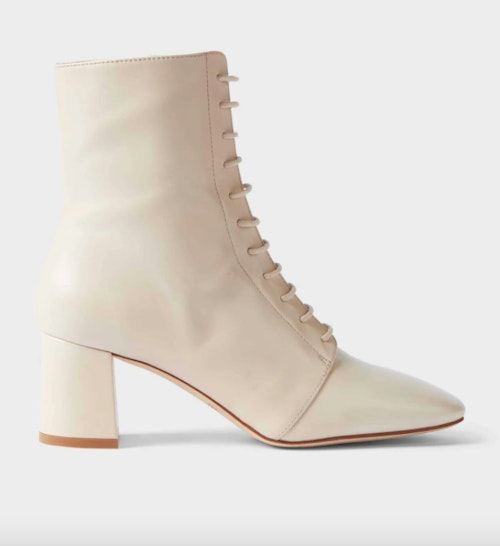 Hobbs, Imogen Leather Block Heel Lace-Up Ankle Boots, £219