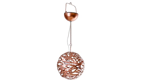copper solar hanging lantern with ceiling rose