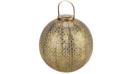 gold damasque solar hanging lantern