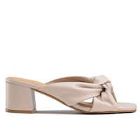 Knotted Block Heel Mule