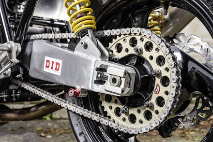 Heavily-modded Yamaha EXUP swingarm a much more successful transplant than GSX1400 shocks Heavily-modded Yamaha EXUP swingarm a much more successful transplant than GSX1400 shocks