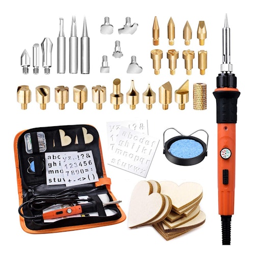 Preciva 45-Piece Pyrography Pen and Soldering Iron Kit