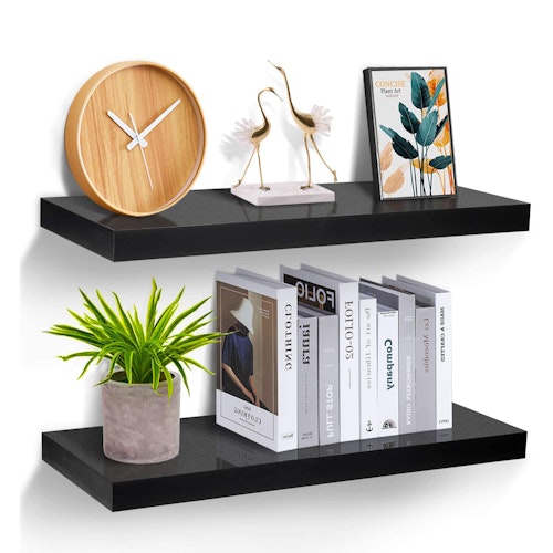 STOREMIC Black Floating Shelf