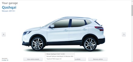 A Nissan Qashqai on Amazon Garage A Nissan Qashqai on Amazon Garage