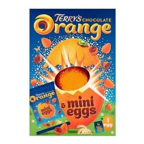 Terry's Chocolate Orange Large Chocolate Easter Egg with mini eggs bag