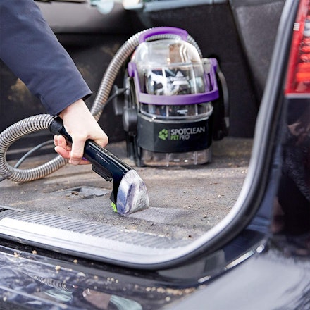 A Bissell SpotClean Pet Pro at work A Bissell SpotClean Pet Pro at work