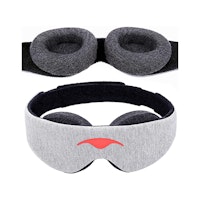 Manta Sleep Mask - 100% Blackout Eye Mask - Zero Eye Pressure - Adjustable Eye Cups - Guaranteed Deepest-Possible Rest