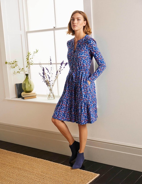 Boden, Nancy Tiered Jersey Dress, WAS £75, NOW £45