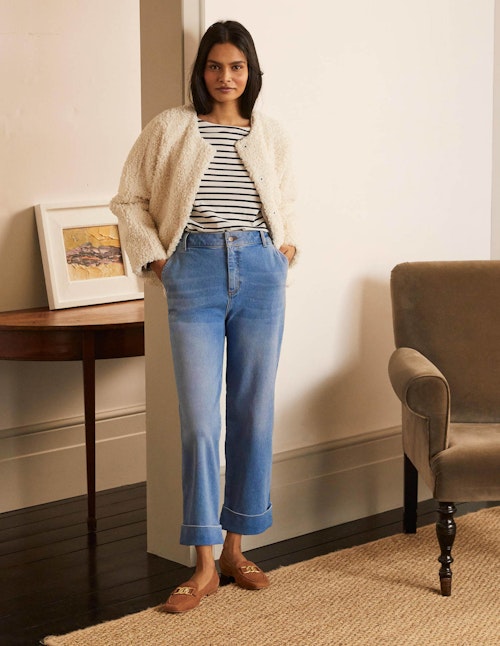 +J, Cropped Turn-Up Jeans, WAS £75, NOW £45
