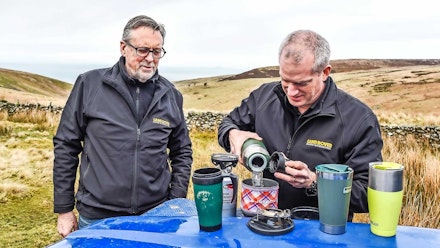 Making a cup of tea on a bonnet Making a cup of tea on a bonnet