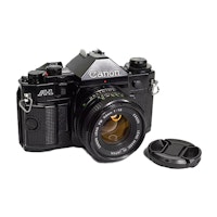 Vintage Camera Hut Canon A-1 35mm Film Camera With Canon FD 50mm f/1.8 lens