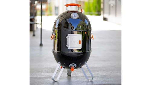 smoker bbq on shady deck