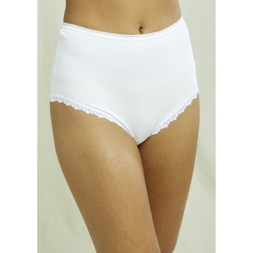 High Waist Briefs in White