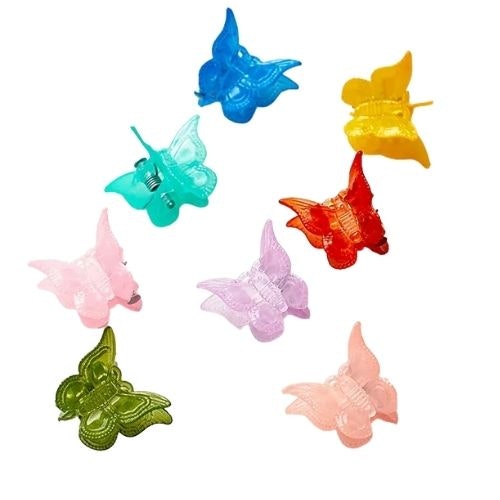 Multicoloured Butterfly Hair Clip Set