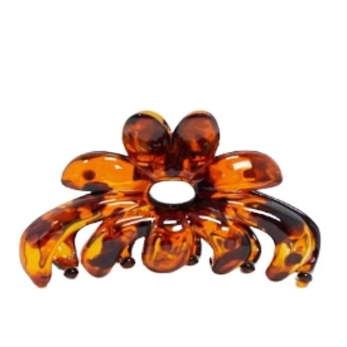 ASOS DESIGN hair clip claw in tortoiseshell flower design
