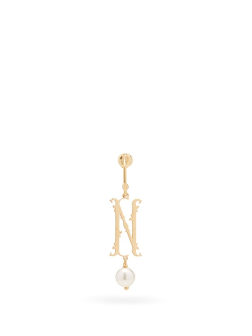 Simone Rocha, Initial-Pendant Gold-Plated Single Earrings, £95