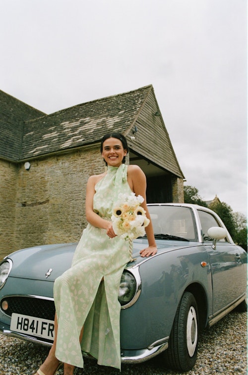 Valerie Halterneck Midi Dress In Mint Green, £295