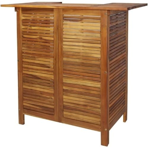 vidaXL Solid Acacia Wood Bar Table