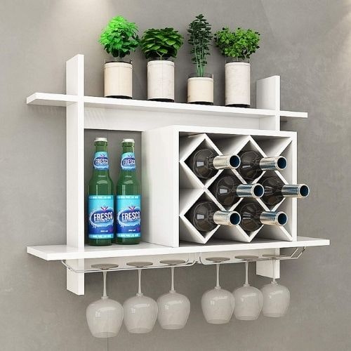 Costway Wall Mounted Wine Rack Organizer