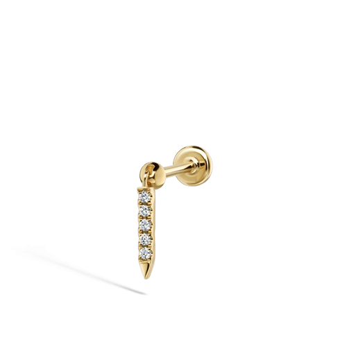 Maria Tash, 7mm Diamond Eternity Bar Threaded Charm Earring, £254.41