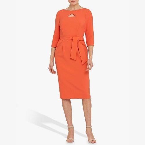 Helen McAlinden Cut-Out Tailored Dress, Orange
