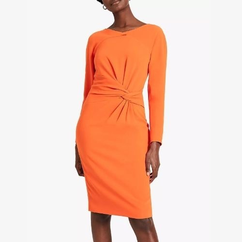 Damsel in a Dress Valo Twist Front Dress, Orange