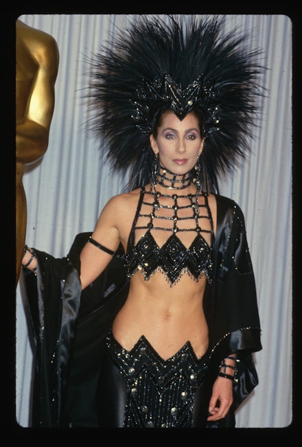cher 1986 academy awards bob mackie cher 1986 academy awards bob mackie