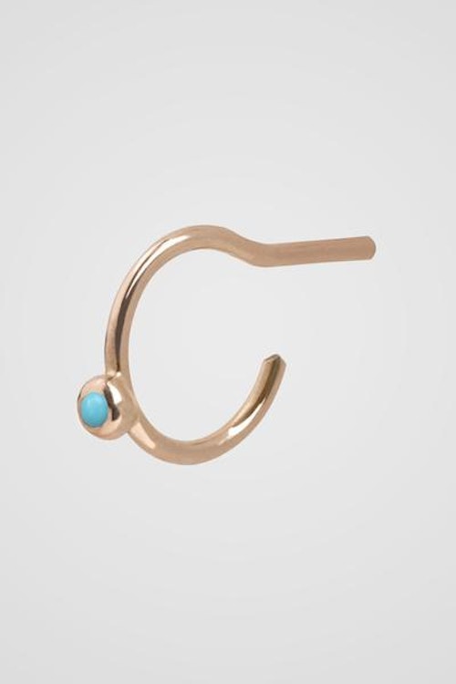 AURUM + GREY, Tova Turquoise Hoop Earring, £70