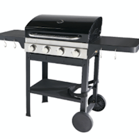 B&Q GoodHome Tippah 4.0 Black 4 burner Gas Barbecue