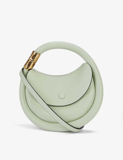 BOYY, Disc Leather And Suede Cross-Body Bag, £255