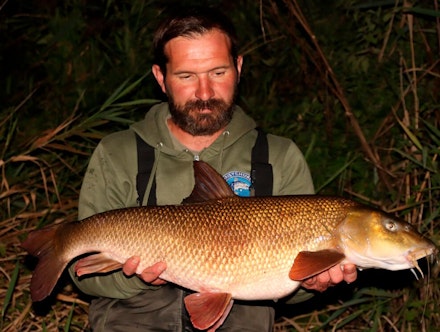 The smaller of Simon's award-winning barbel at 16lb 3oz The smaller of Simon's award-winning barbel at 16lb 3oz