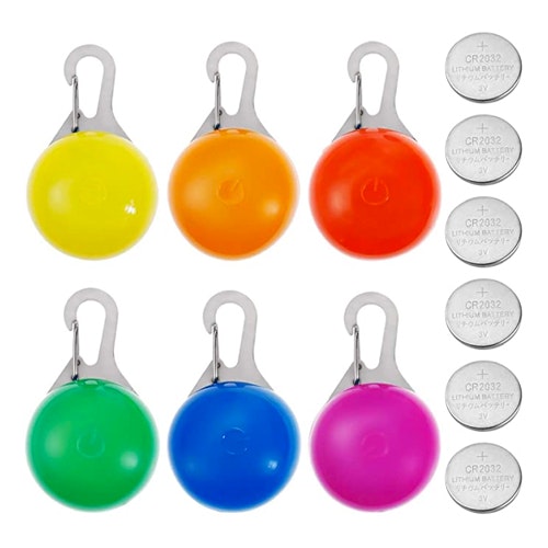 Faburo 6 PCS Clip on Dog Collar LED Lights