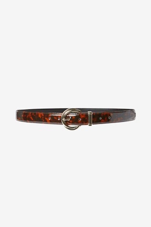 Tortoiseshell Effect Circle Buckle Belt