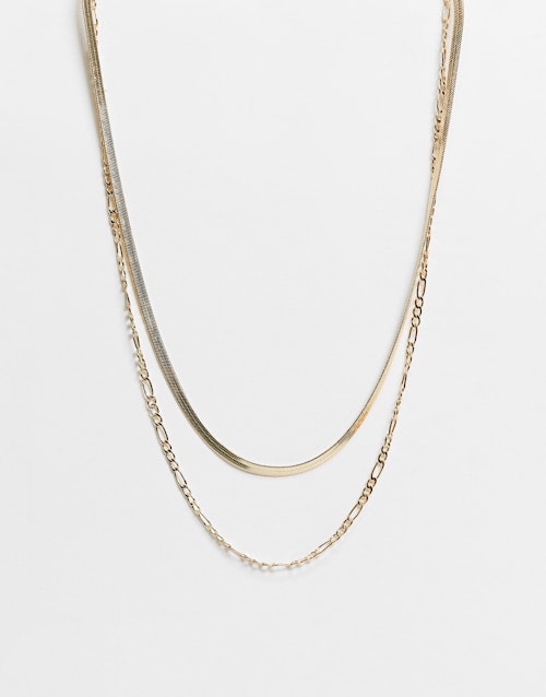 Accessorize layering necklace in gold