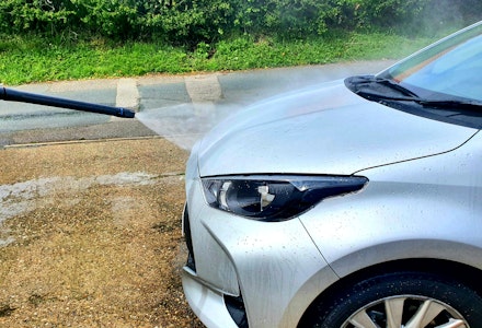 Parkers testing a Nilfisk pressure washer Parkers testing a Nilfisk pressure washer