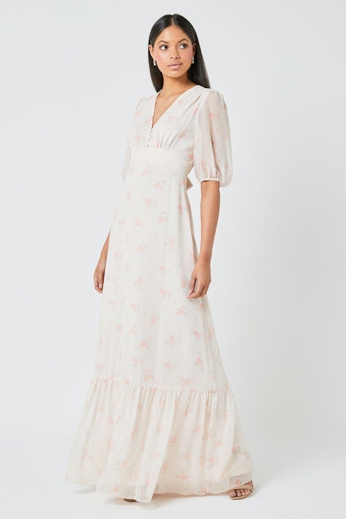 Maids to Measure, Mathilda Print Dress Cream Soda, £150