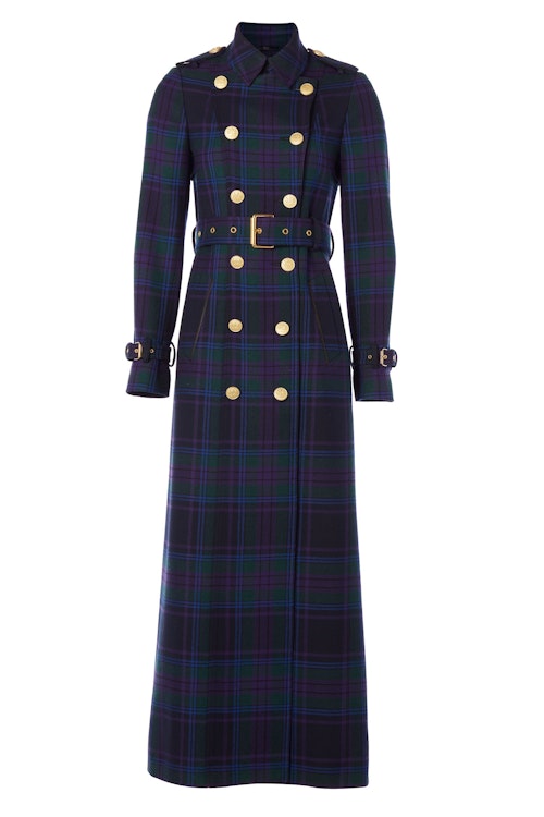 Holland Cooper, Full Length Marlborough Trench Coat Heather Tartan, £849