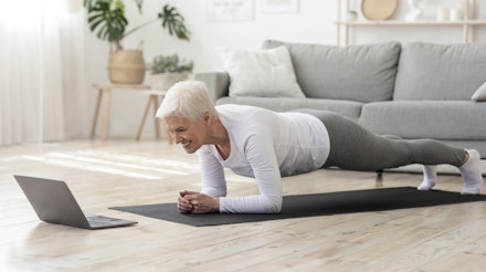 Woman planking Woman planking