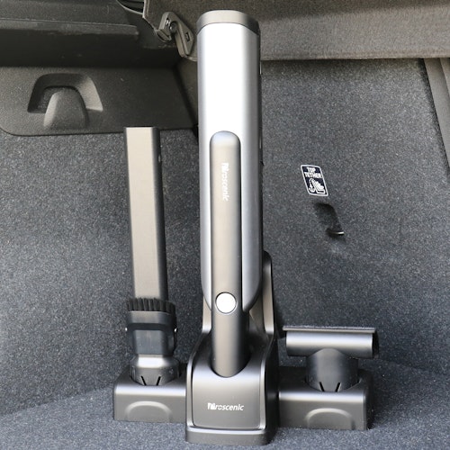 Proscenic S1 handheld vacuum in a car boot