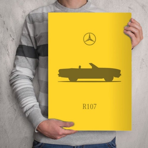 Poster - Mercedes R107 SL Silhouette