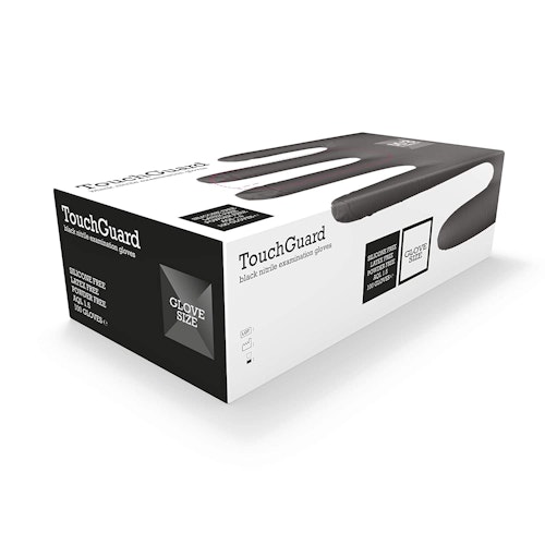 TouchGuard Black Nitrile Disposable Gloves