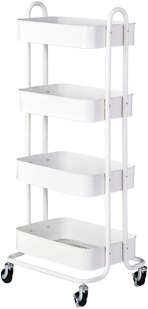 HOMCOM, Metal 4-Tier Mobile Storage Serving Trolly, WAS £32.99 NOW £25.59