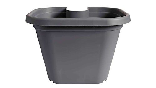 Grey planter for drainpipes