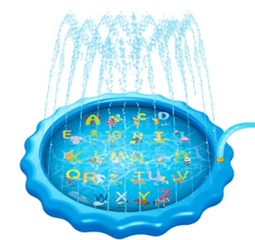 Bestrip 3-in-1 Sprinkler Pool for Kids, Splash Pad, Wading Pool for Childrenu2019s Learning Gaming