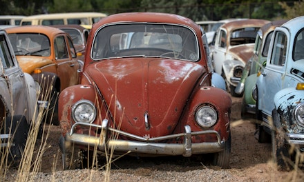 A rusty VW Beetle A rusty VW Beetle